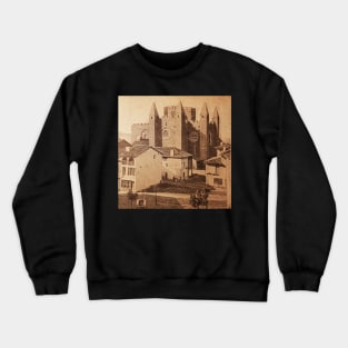 Medieval castle church France Crewneck Sweatshirt